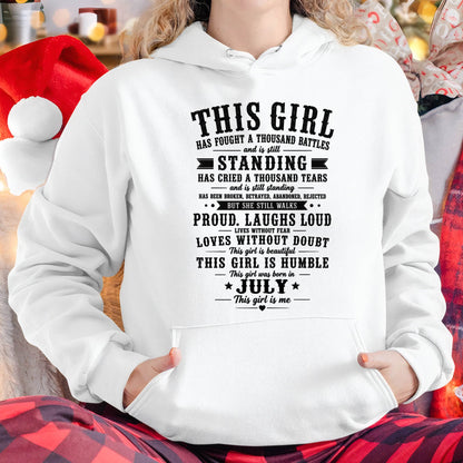 "Through A Thousand Battles, She Stands Proud And Laughs Loud" – The Beautiful T - Shirt For Women – TIEN07 (SKU2606-135-07)
