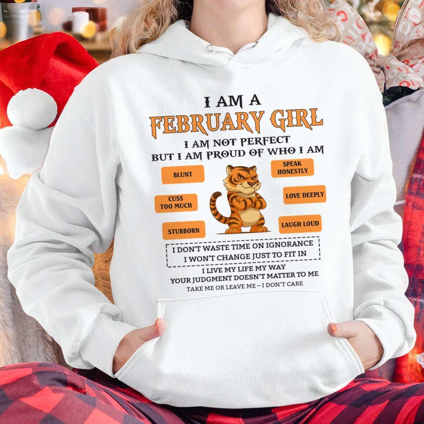 "I AM A FEBRUARY GIRL" - Birthday Gift For February Girls - FMA TIEN02 (SKU26T-01-62-02)