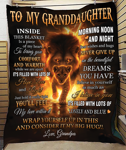 Special Gift For Your Granddaughter Blanket - From Grandpa (SKUB12-87)