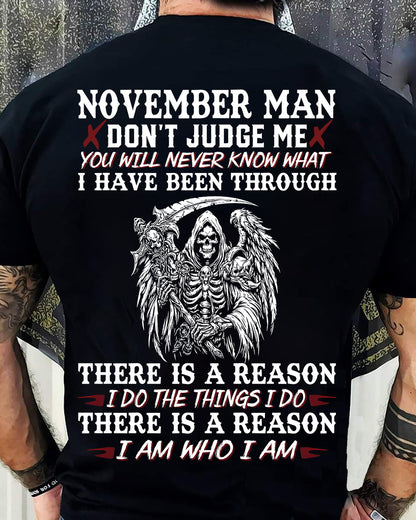 November Man Don't Judge Me – T-Shirt For Man – DOAN11 (SKU10-49-11)