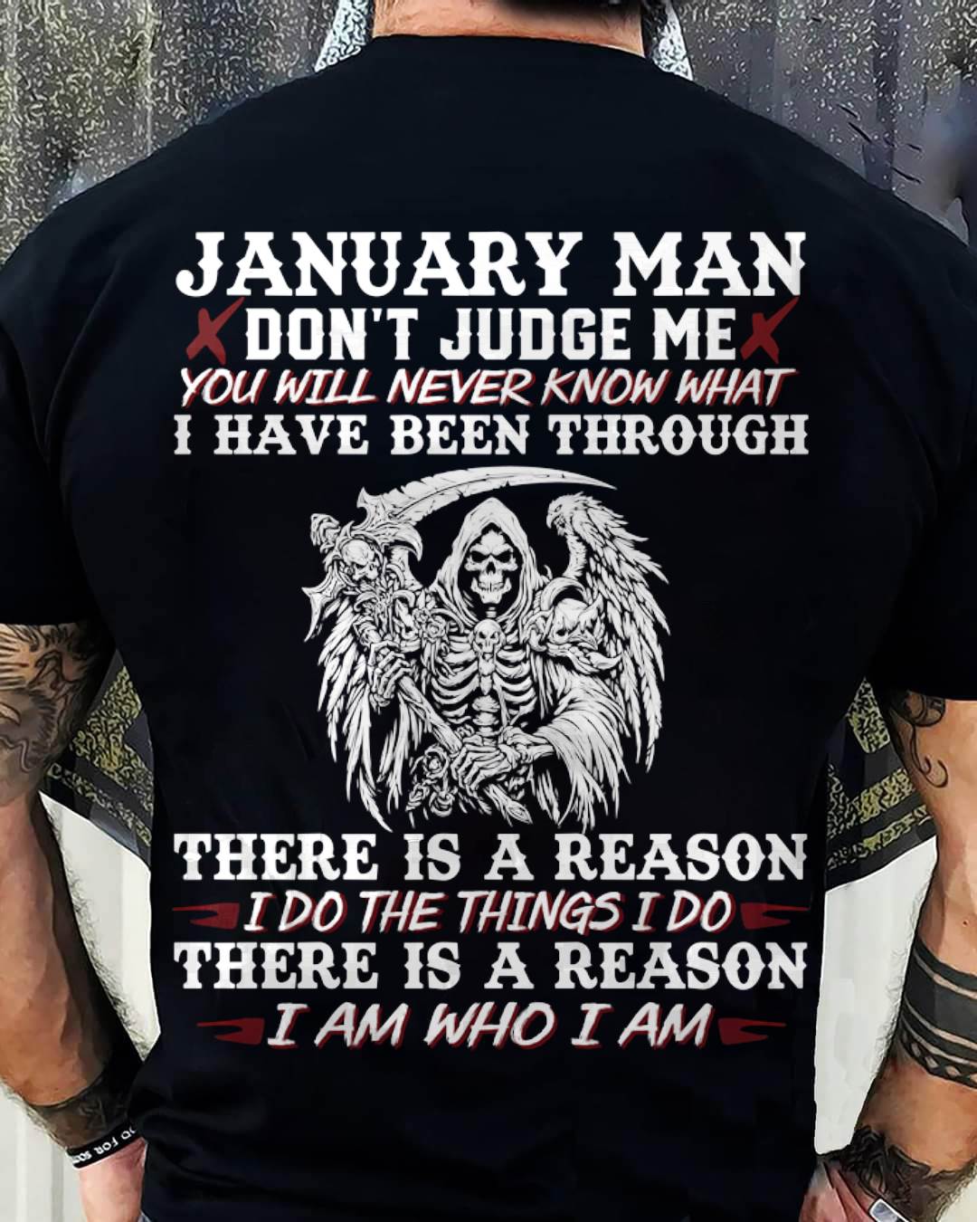 January Man Don't Judge Me – T-Shirt For Man – DOAN01 (SKU10-49-01)