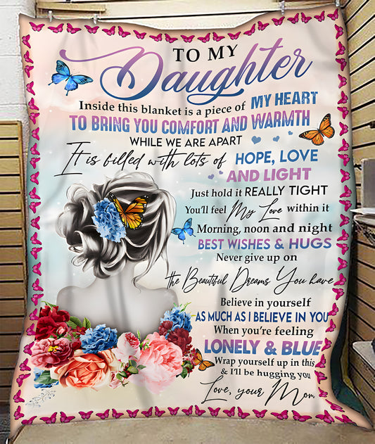 Special Gift For Your Daughter Blanket - From Mom (SKUB12-104)
