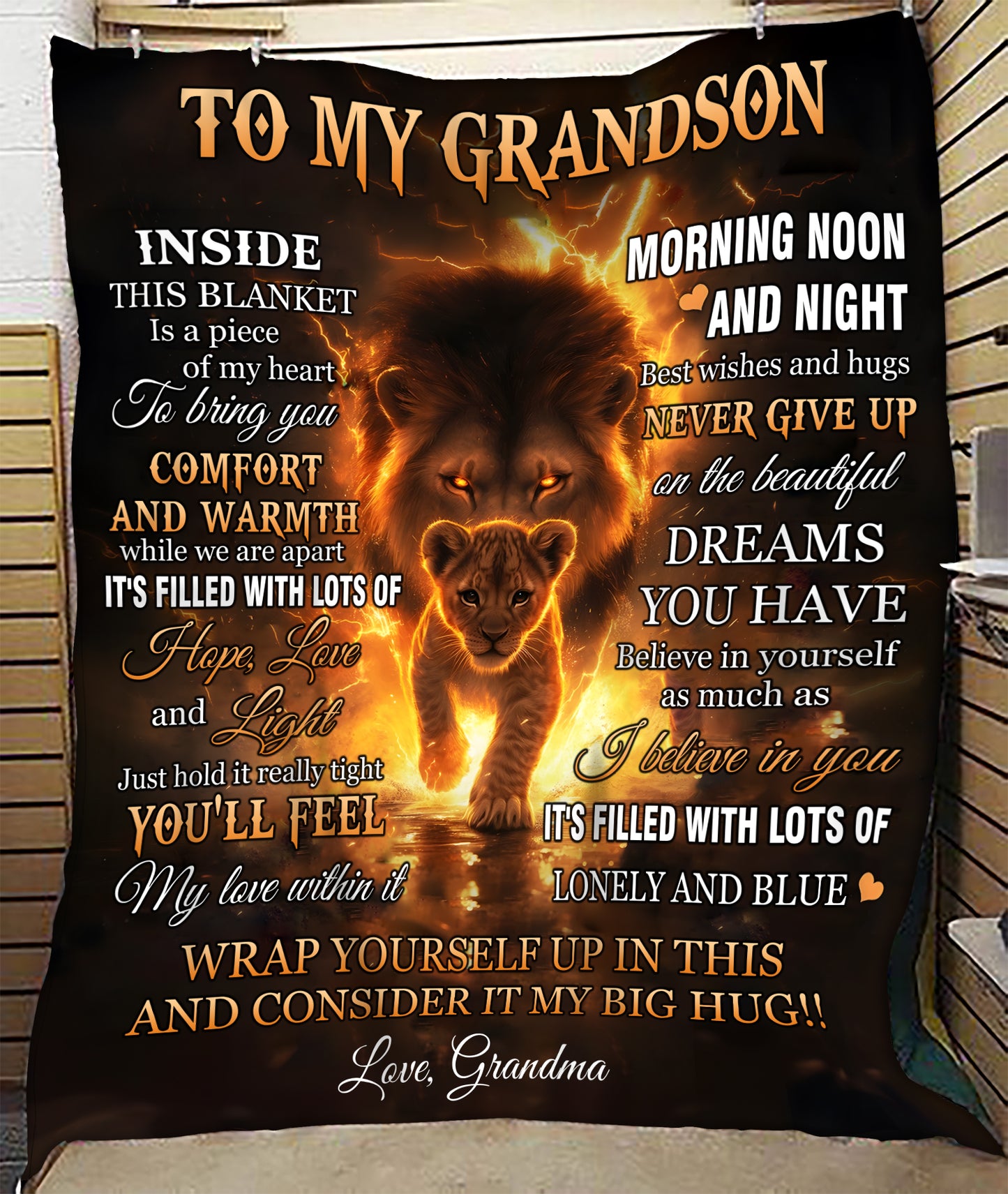 Special Gift For Your Grandson Blanket - From Grandma (SKUB12-133)