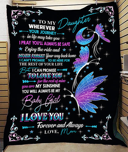 SPECIAL BLANKET TO YOUR DAUGHTER - A WARM HUG FROM MOM - TIEN00(SKU2607-133)