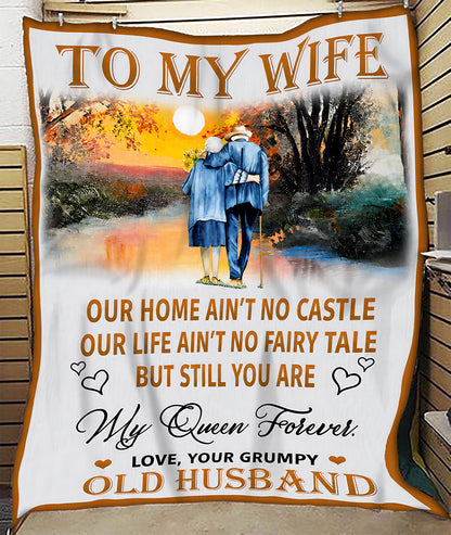 SPECIAL BLANKET TO YOUR WIFE - A WARM HUG FROM HUSBAND - TIEN00 (SKU2607-309)