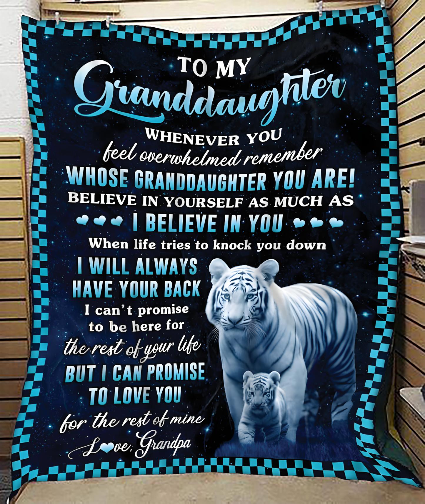 Special Gift For Your Granddaughter Blanket - From Grandpa (SKUB12-11)