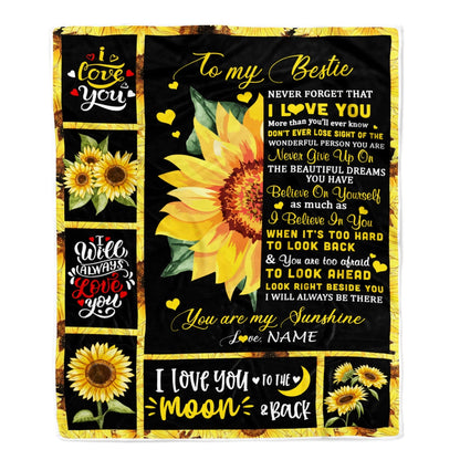 A "Hug from afar", woven into this blanket - From My Bestie