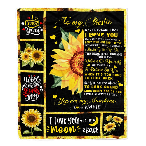 A "Hug from afar", woven into this blanket - From My Bestie