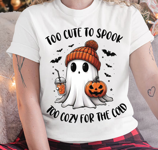 Too Cute To Spook Too Cozy For The Cold - T Shirt For Woman - DOAN (SKU09-50)