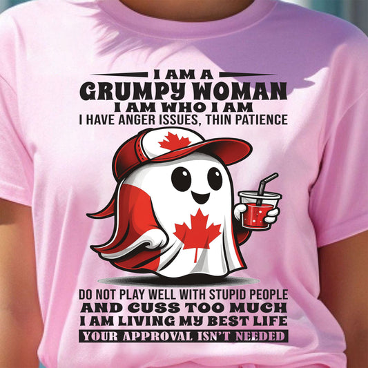 I Am A Grumpy Woman I Am Who I Am - T Shirt For Woman - DOAN (SKU09-84)