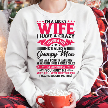 JANUARY - TO MY WIFE - I'M A LUCKY WIFE - GIFT FROM HUSBAND - TIEN01 (SKU10-136-01)