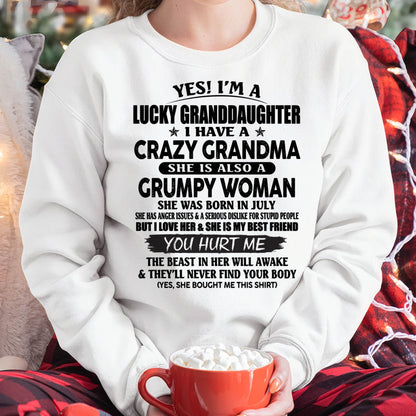 JULY - LUCKY GRANDDAUGHTER OF CRAZY GRANDMA - PERFECT GIFT FROM GRANDMA - TIEN07 (SKU12-146-07)