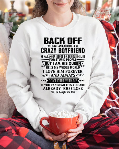 Back Off I Have An Extremely Crazy Boyfriend - - Gift For Wife From Husband - TIEN00 (SKUT-BACKOFF-00)