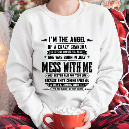 "I'm The Angel Of A Crazy Grandma" – The Beautiful T - Shirt From Grandma – TIEN07 (SKU2606-141-07)