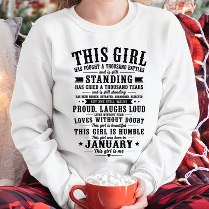 "Through A Thousand Battles, She Stands Proud And Laughs Loud" – The Beautiful T - Shirt For Women – TIEN01 (SKU2606-135-01)