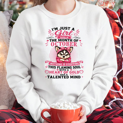 October Women – "The Girl With A Heart Of Gold And Talented Mind" – The Beautiful T - Shirt For Women – TIEN10 (SKU2605-66-10)