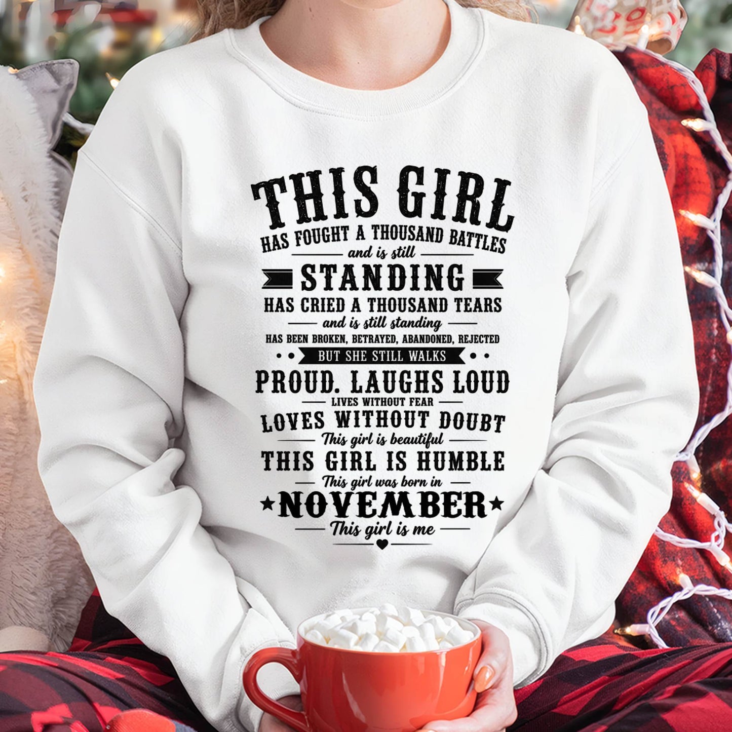 "Through A Thousand Battles, She Stands Proud And Laughs Loud" – The Beautiful T - Shirt For Women – TIEN11 (SKU2606-135-11)