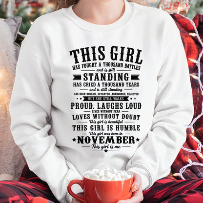 "Through A Thousand Battles, She Stands Proud And Laughs Loud" – The Beautiful T - Shirt For Women – TIEN11 (SKU2606-135-11)
