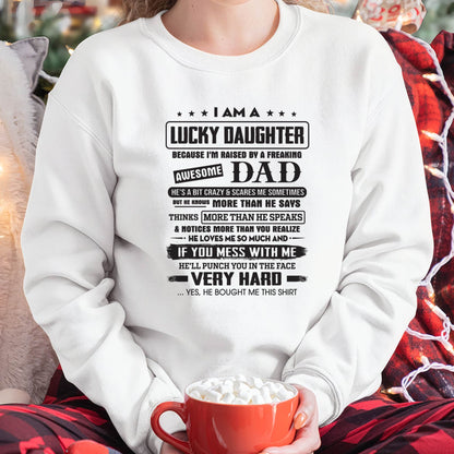 Lucky Daughter of Awesome Dad - Perfect Gift For Daughter From Dad - TIEN00 (SKU08-47-00)