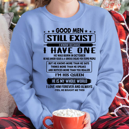 October - Good men Still Exist - gift for your girlfriend, wife from Husband - TIEN10 (SKU-GM-10)