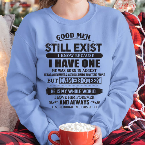 August - Good Men Still Exist - Perfect Gift For Your Girlfriend, Wife From Husband / Man - TIEN08 (SKU07-166-08)