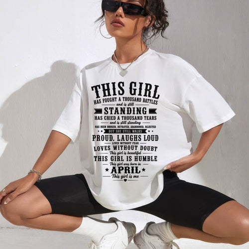 "Through A Thousand Battles, She Stands Proud And Laughs Loud" – The Beautiful T - Shirt For Women – TIEN04 (SKU2606-135-04)