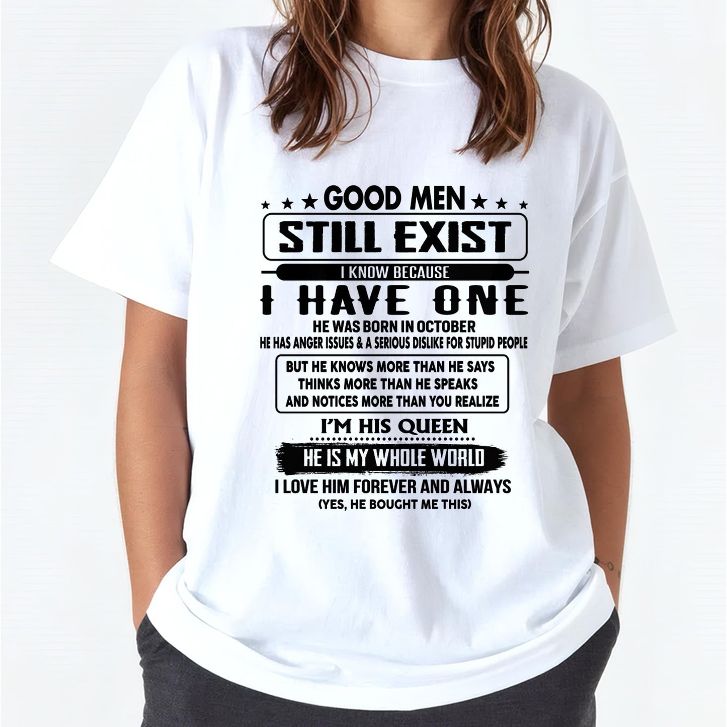 October - Good men Still Exist - gift for your girlfriend, wife from Husband - TIEN10 (SKU-GM-10)