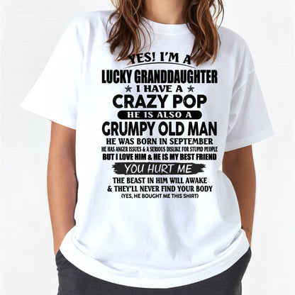 SEPTEMBER - LUCKY GRANDDAUGHTER OF CRAZY POP - PERFECT GIFT FOR YOUR GRANDDAUGHTER FROM POP - TIEN09 (SKU12-39-09)