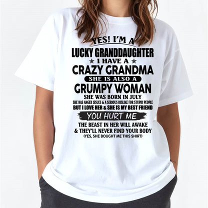 JULY - LUCKY GRANDDAUGHTER OF CRAZY GRANDMA - PERFECT GIFT FROM GRANDMA - TIEN07 (SKU12-146-07)