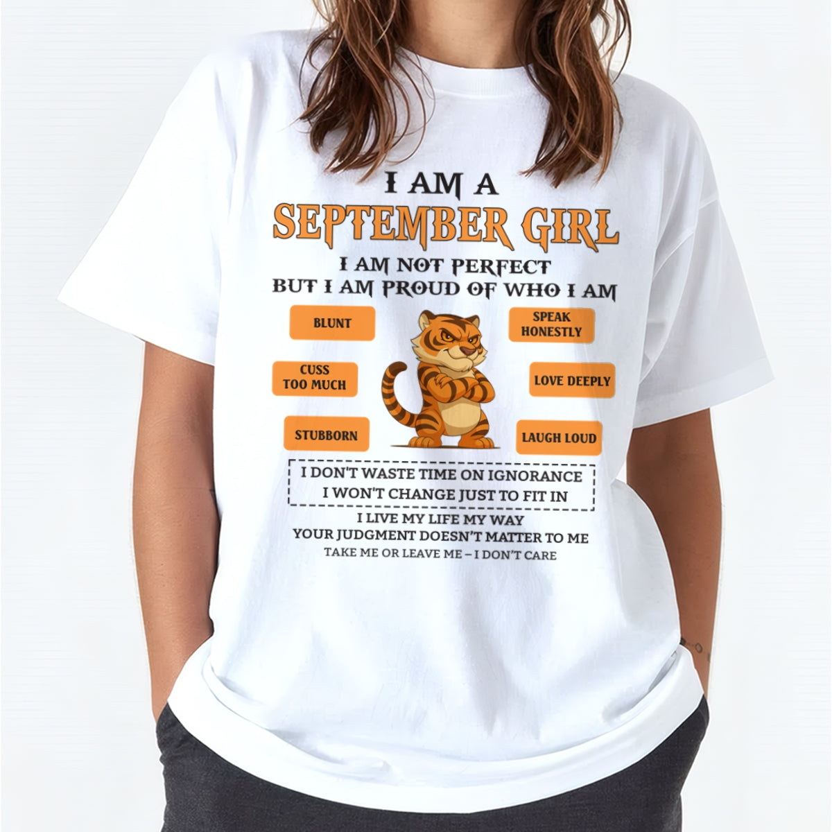 "I AM A SEPTEMBER GIRL" - Birthday Gift For September Girls - FMA TIEN09 (SKU26T-01-62-09)
