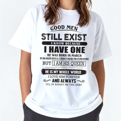 March - Good Men Still Exist - Perfect Gift For Your Girlfriend, Wife From Husband / Man - TIEN03 (SKU07-166-03)