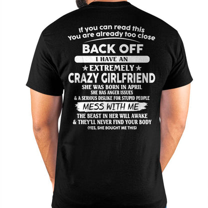 April - If You Can Read This You Are Already Too Close - Gift For Your Boyfriend, Husband From Wife - DOAN04 (SKU07-175-04)