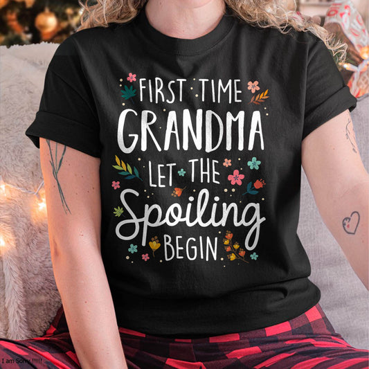 FIRST TIME GRANDMA T-SHIRT – PERFECT GIFT FOR NEW GRANDMAS - TIEN00 (SKU8-GRA00)