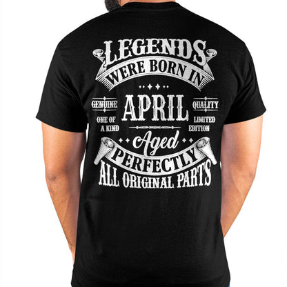 LEGENDS WERE BORN IN APRIL - T-SHIRT FOR MAN - DOAN04 (SKU08-37-04)