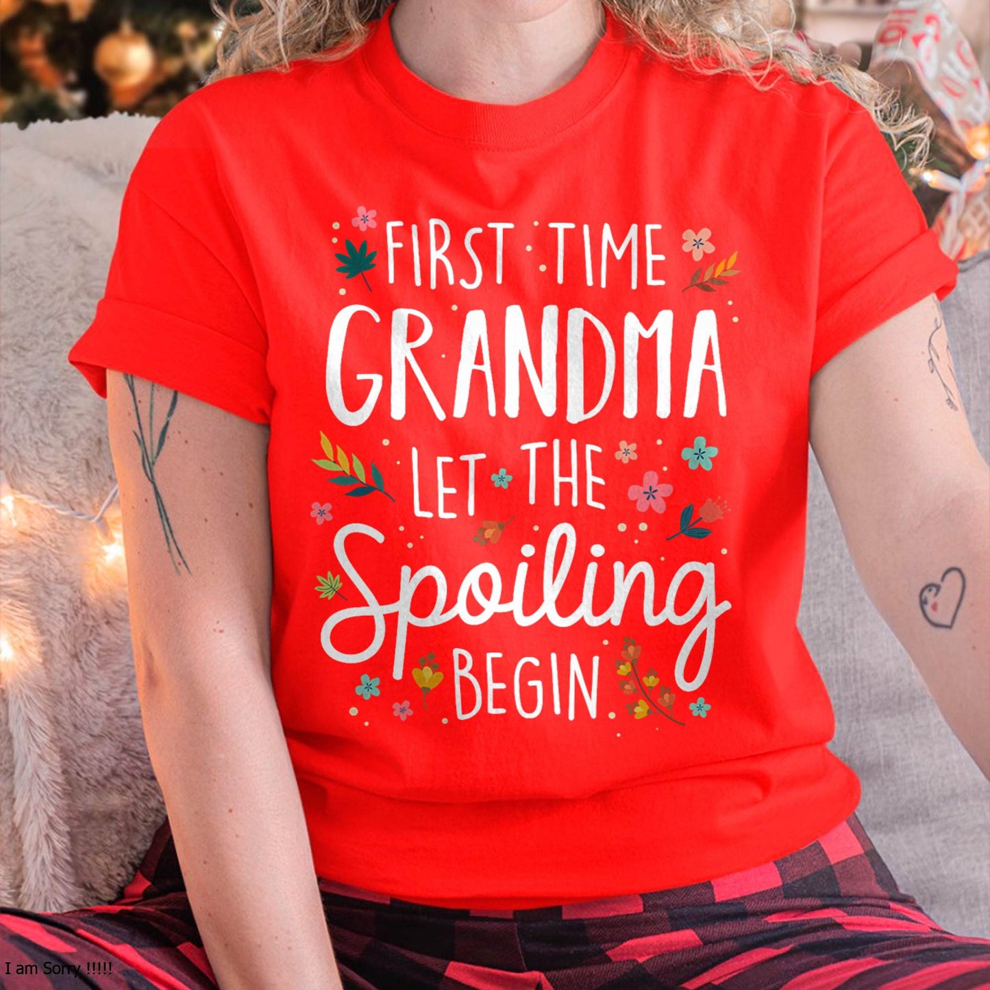 FIRST TIME GRANDMA T-SHIRT – PERFECT GIFT FOR NEW GRANDMAS - TIEN00 (SKU8-GRA00)