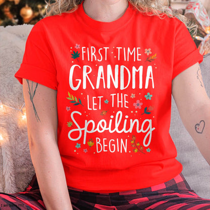 FIRST TIME GRANDMA T-SHIRT – PERFECT GIFT FOR NEW GRANDMAS - TIEN00 (SKU8-GRA00)