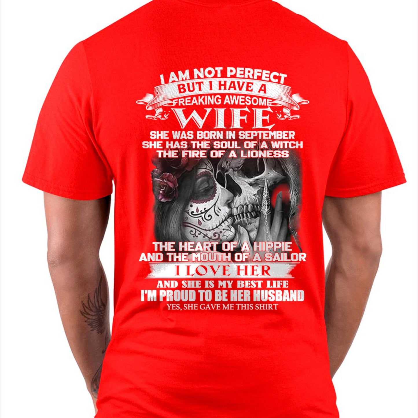 September - I Am Not Perfect But I Have A Freaking Awesome Wife - Gift For Husband From Wife - TIEN09 (SKU06-31-09)
