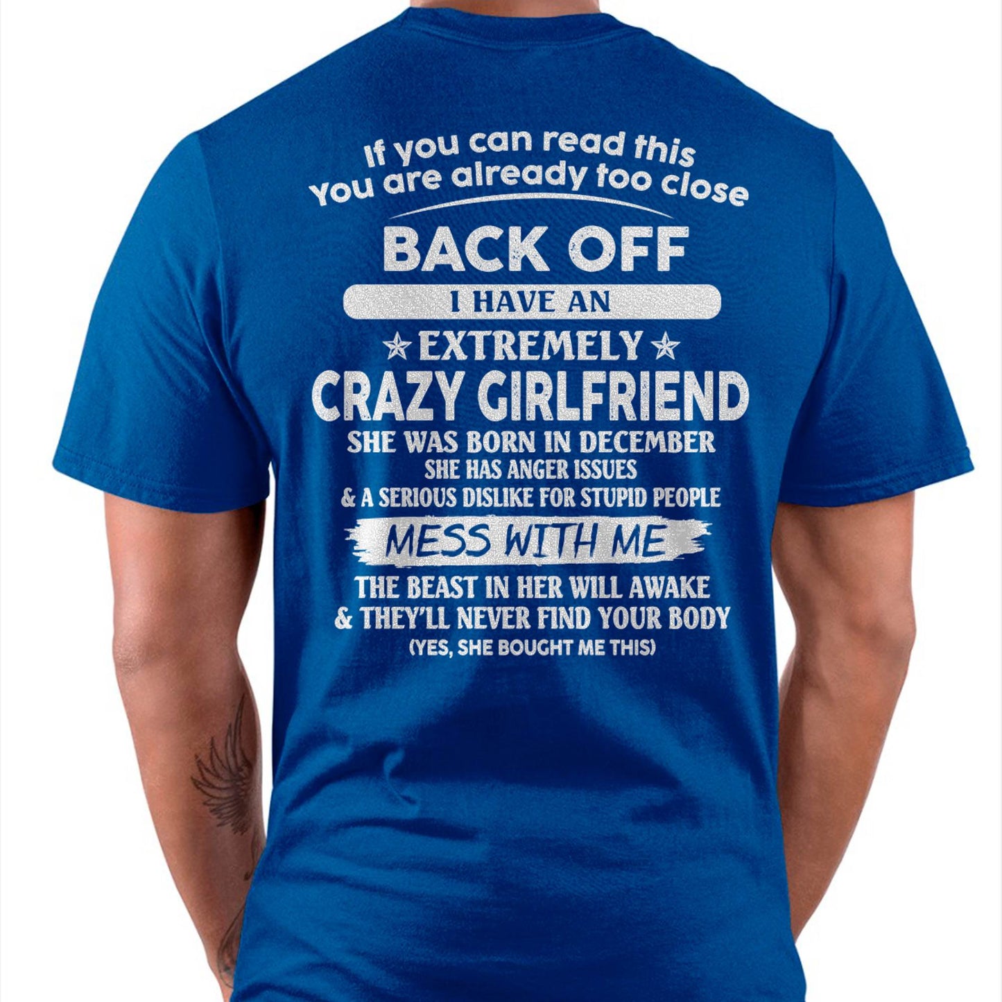 December - If You Can Read This You Are Already Too Close - Gift For Your Boyfriend, Husband From Wife - DOAN12 (SKU07-175-12)
