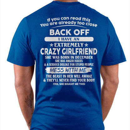 December - If You Can Read This You Are Already Too Close - Gift For Your Boyfriend, Husband From Wife - DOAN12 (SKU07-175-12)