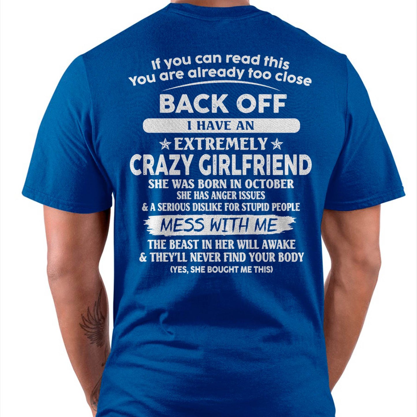 October - If You Can Read This You Are Already Too Close - Gift For Your Boyfriend, Husband From Wife - DOAN10 (SKU07-175-10)