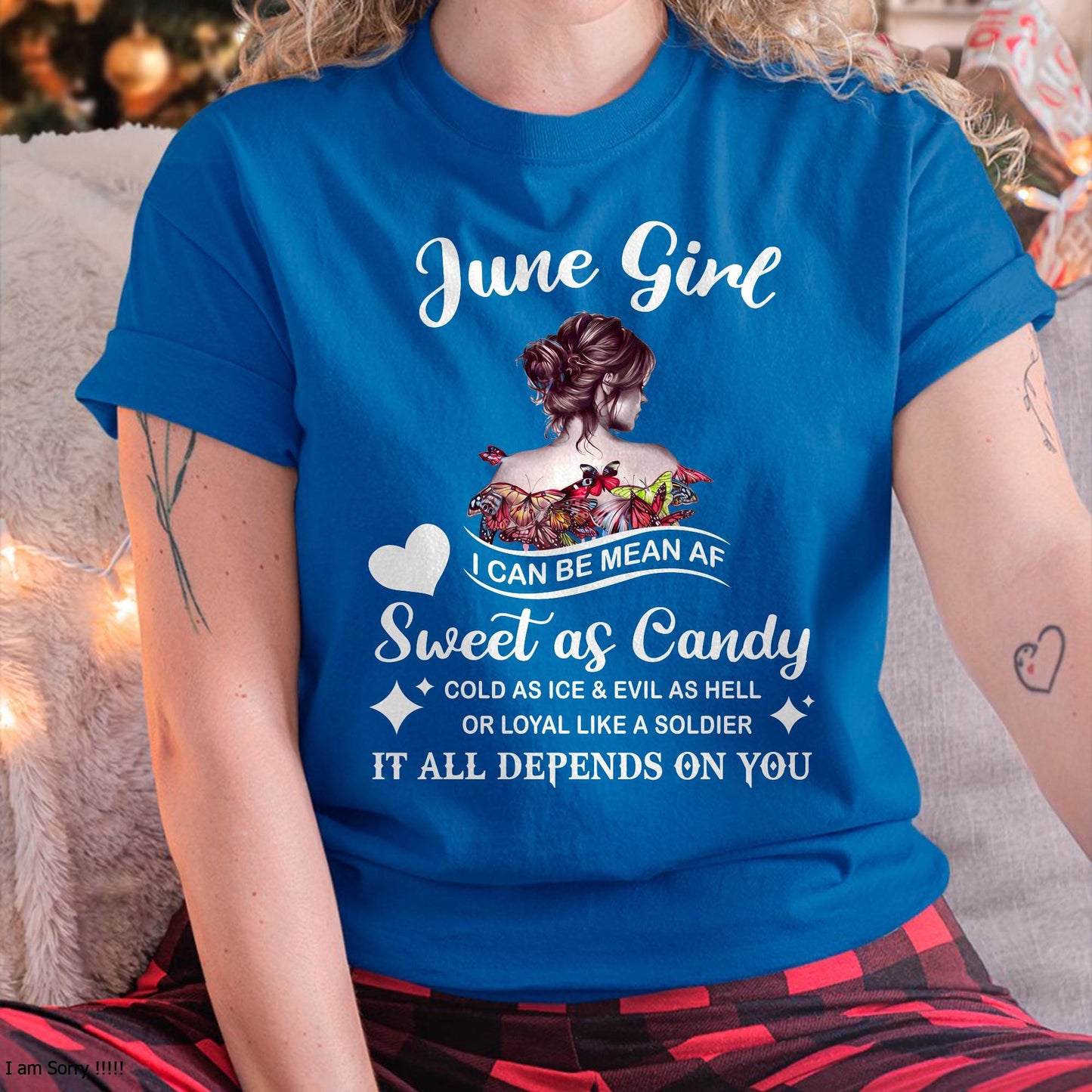 June Girl T-Shirt – Sweet As Candy, Cold As Ice - Birthday Gift for Women - TIEN06 (SKU26T-01-38-06)