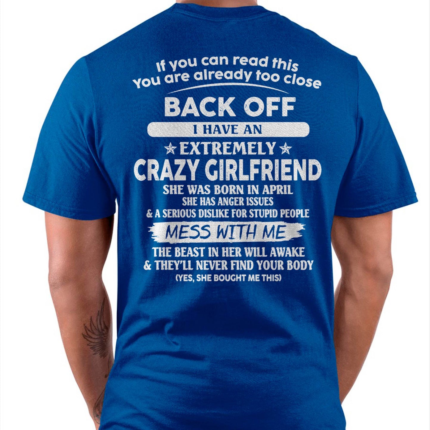 April - If You Can Read This You Are Already Too Close - Gift For Your Boyfriend, Husband From Wife - DOAN04 (SKU07-175-04)