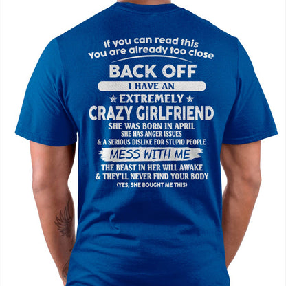 April - If You Can Read This You Are Already Too Close - Gift For Your Boyfriend, Husband From Wife - DOAN04 (SKU07-175-04)