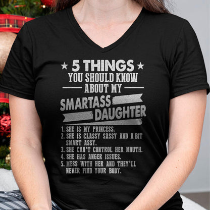 5 Things You Should Know About My Smartass Daughter - Gift for Daughter from Mom - TIEN00
