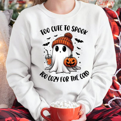 Too Cute To Spook Too Cozy For The Cold - T Shirt For Woman - DOAN (SKU09-50)