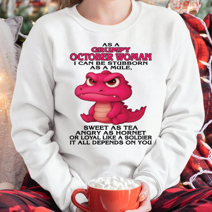 As A Grumpy January Woman - T Shirt For Woman - DOAN10 (SKU09-31-10)