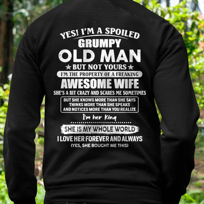 Yes! I'm A Spoiled Grumpy Old Man But Not Yours - Gift For Husband From Wife - DOAN00 (SKU07-100-00)
