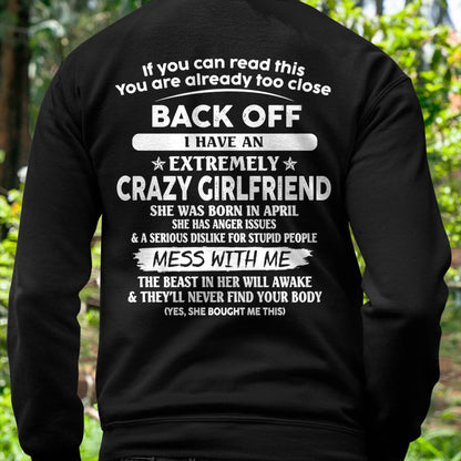 April - If You Can Read This You Are Already Too Close - Gift For Your Boyfriend, Husband From Wife - DOAN04 (SKU07-175-04)