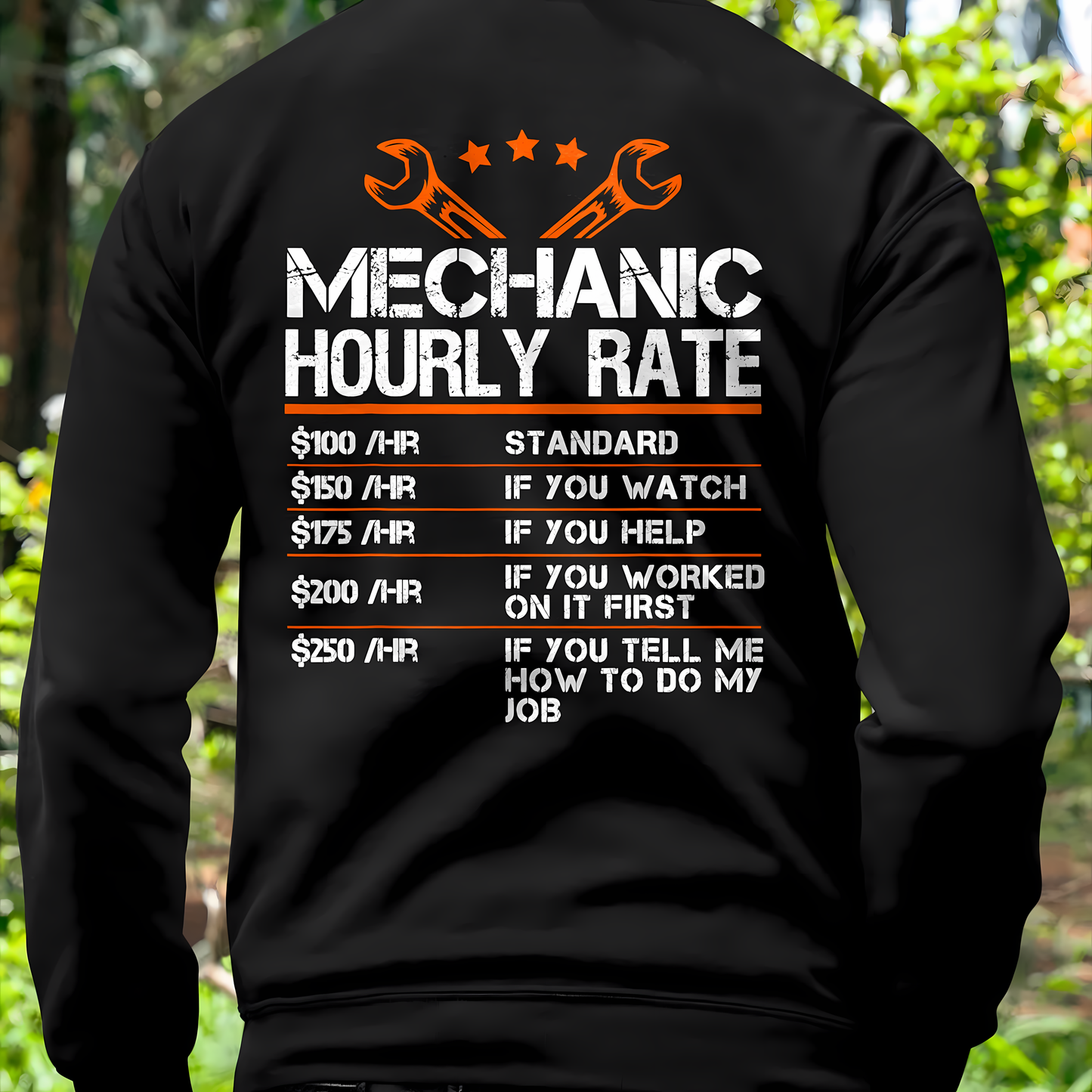 Mechanic Hourly Rate - Gift For Mechanic - DOAN (SKUM08-D01)