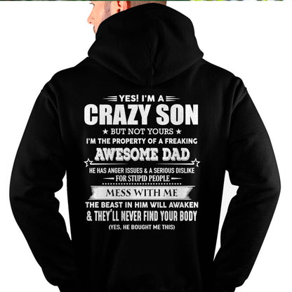 YES! I'M A CRAZY SON - GIFT FOR SON FROM DAD - DOAN00 (SKU07-52-00)
